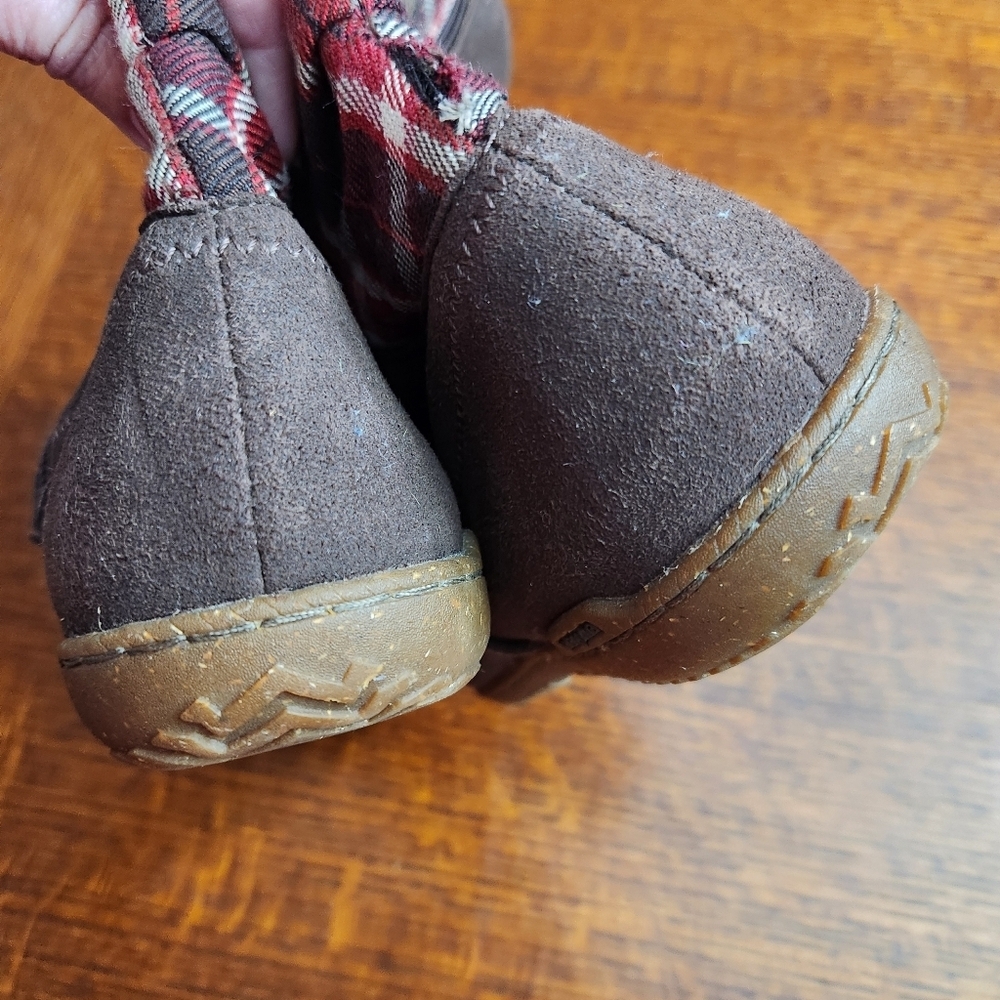 Patagonia brown and red plaid high top lightweight boots sizewomens 8.5 - Picture 7 of 11